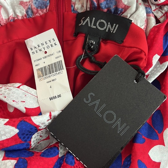 Saloni RARE Olivia Floral Silk Jacquard Midi Dress - Picture 11 of 11